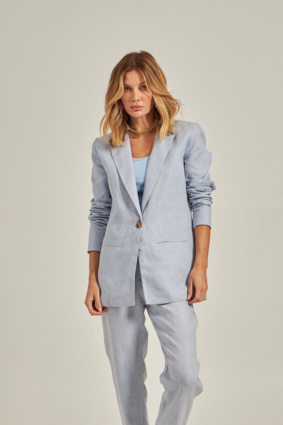Blazer Linho - Azul