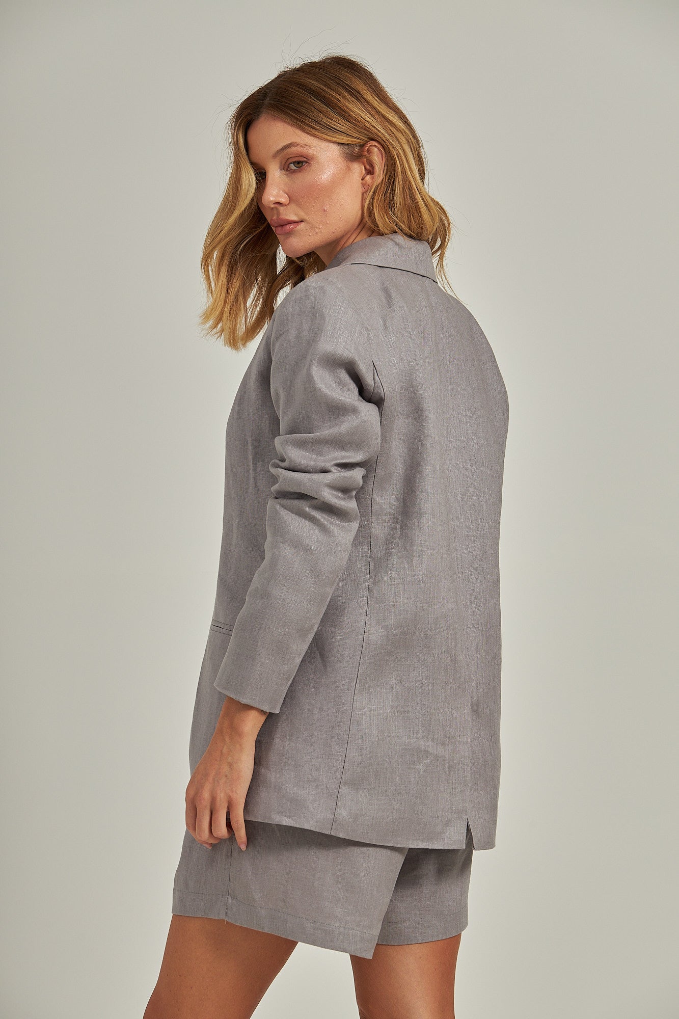 Blazer Linho - Cinza