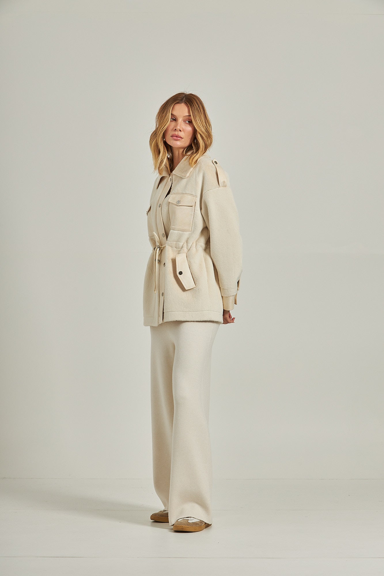 Parka pele fake - Bege