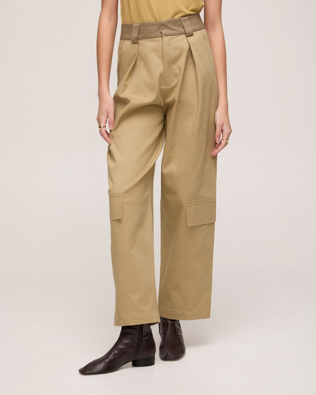 Calça de Alfaiataria em Algodão - Bege