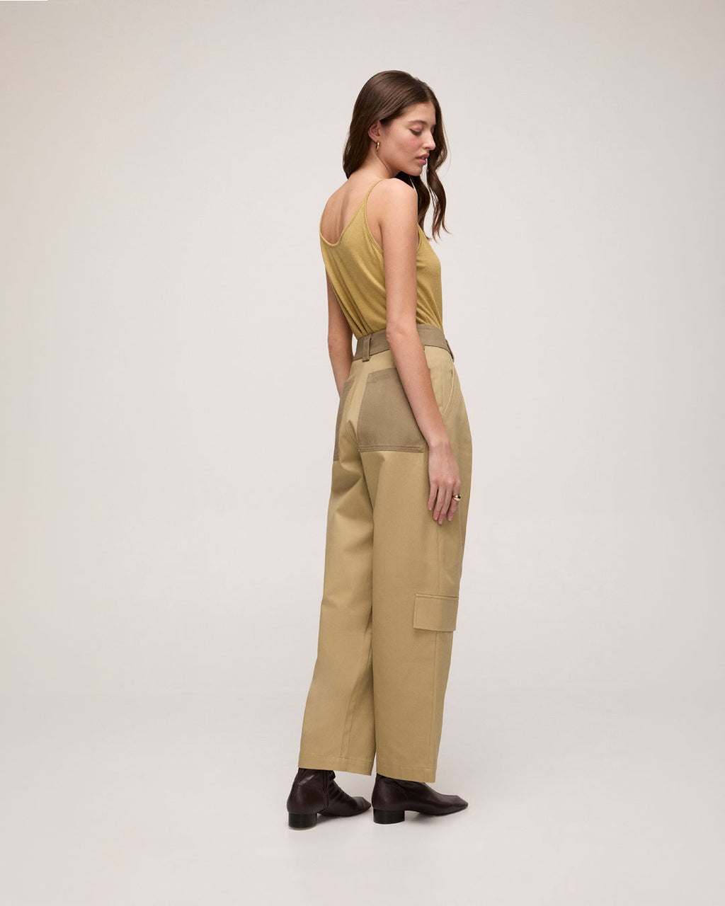 Calça de Alfaiataria em Algodão - Bege