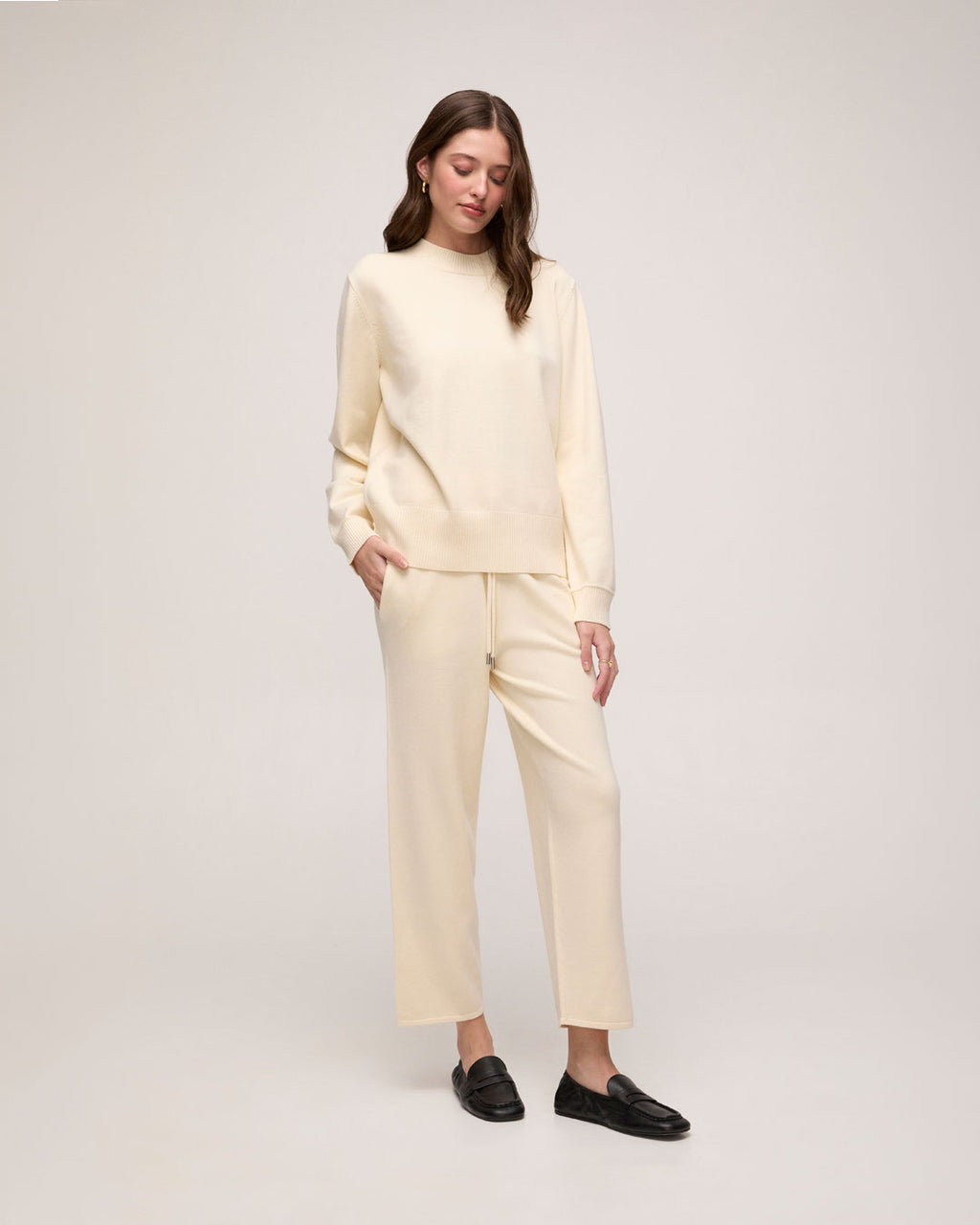 Calça em Tricot - Off White