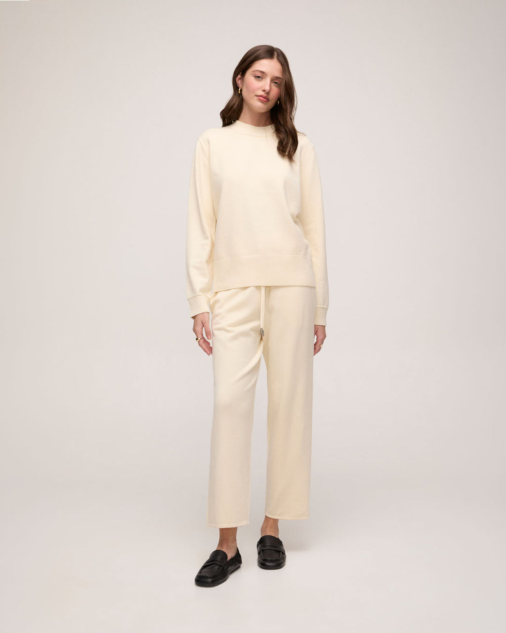 Calça em Tricot - Off White