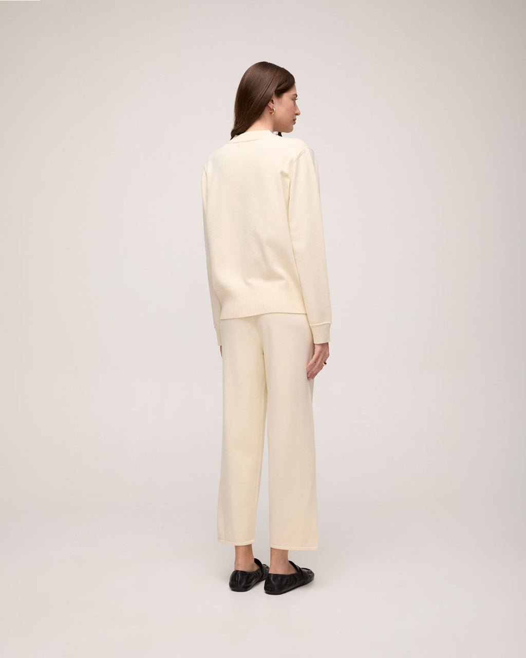 Calça em Tricot - Off White