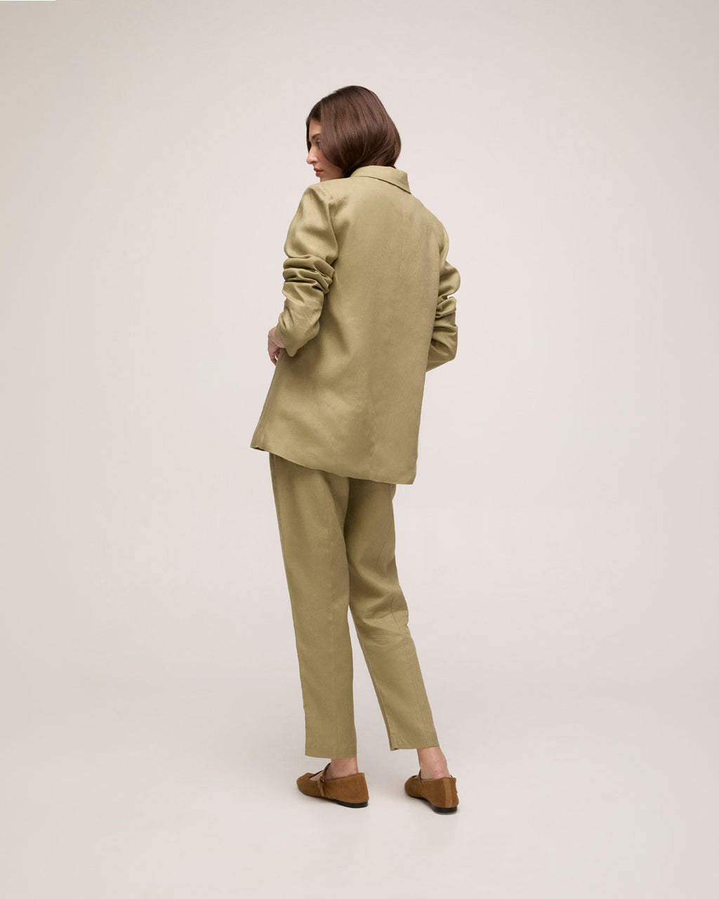 Calça em Linho - Verde Militar Claro