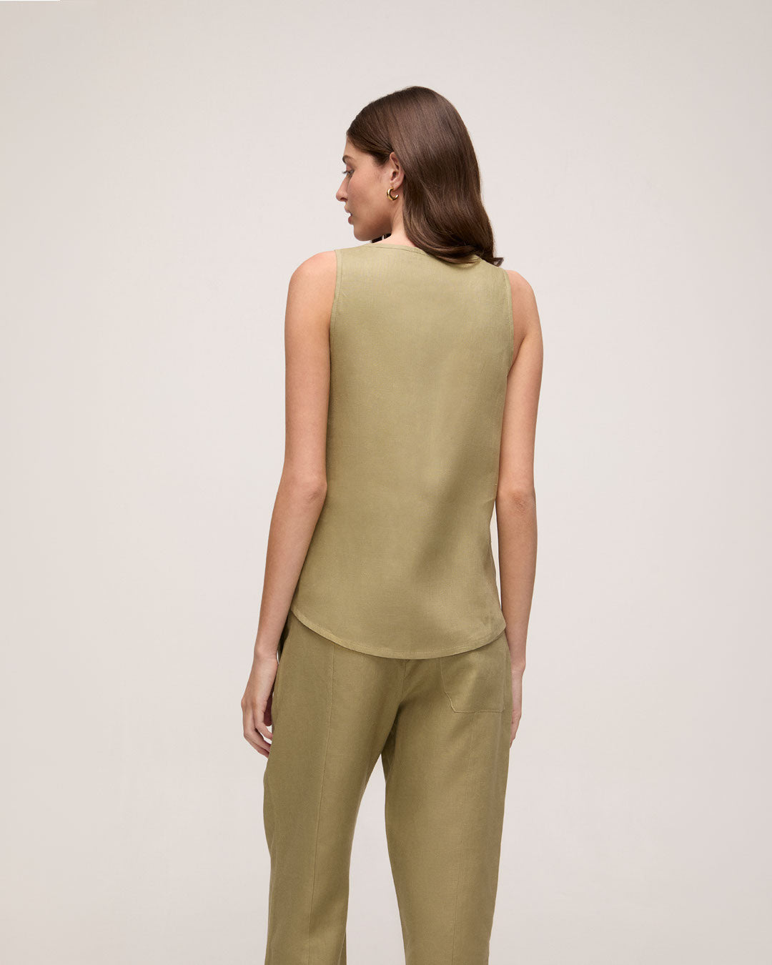 Calça em Linho - Verde Militar Claro