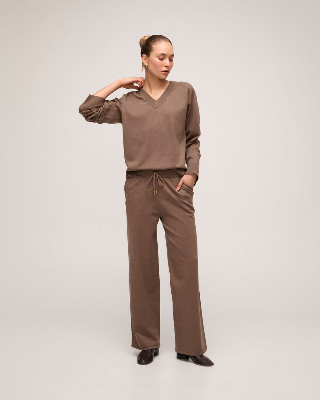 Calça em Tricot - Marrom