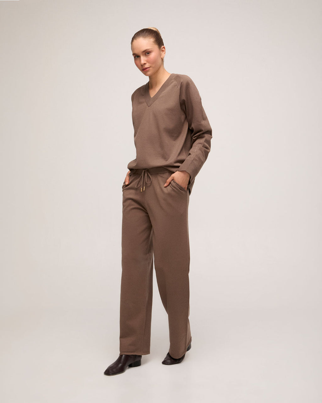 Calça em Tricot - Marrom