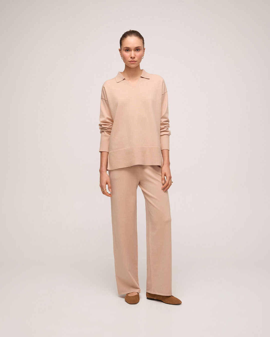 Calça em Tricot - Bege