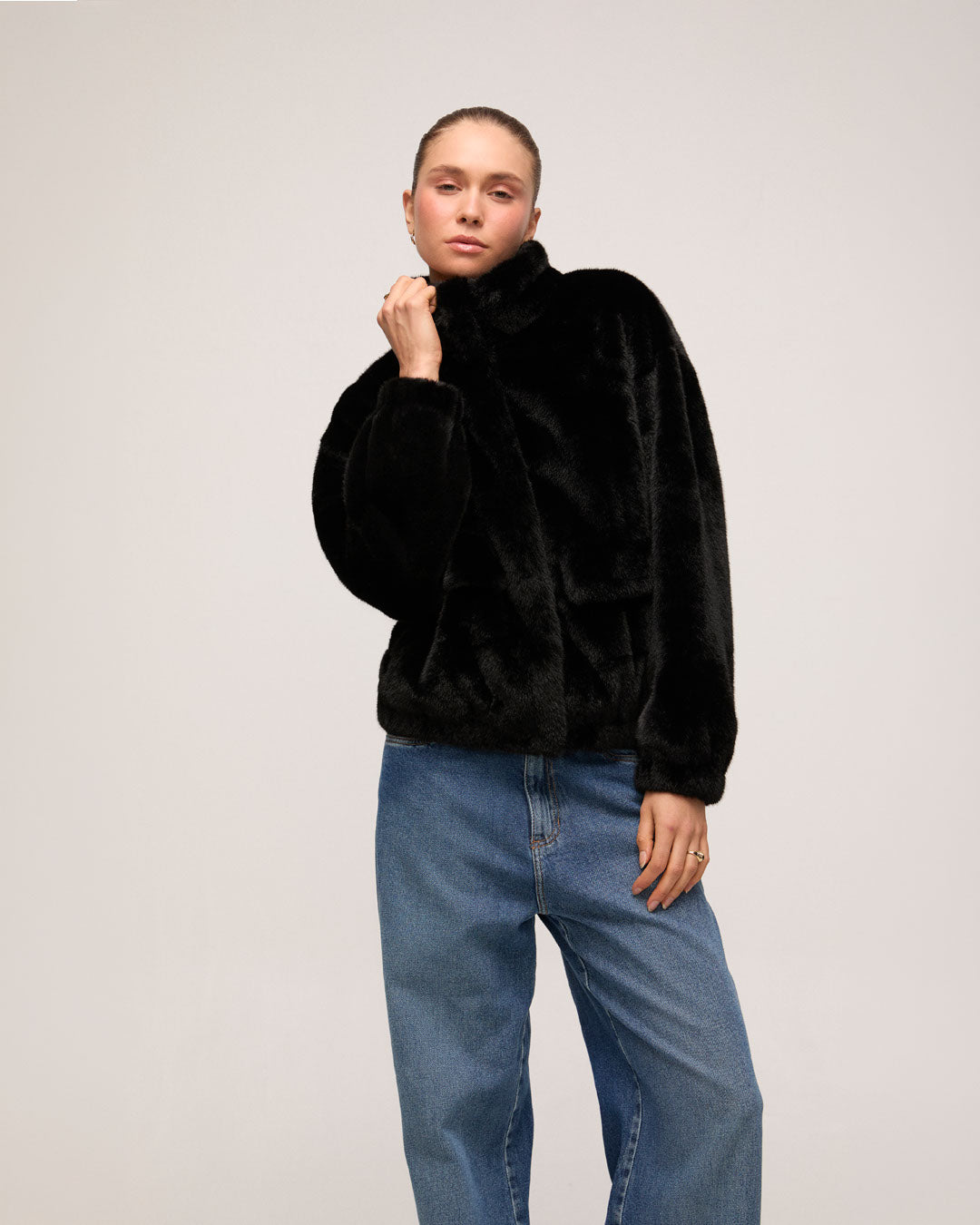 Casaco Faux Fur - Preto
