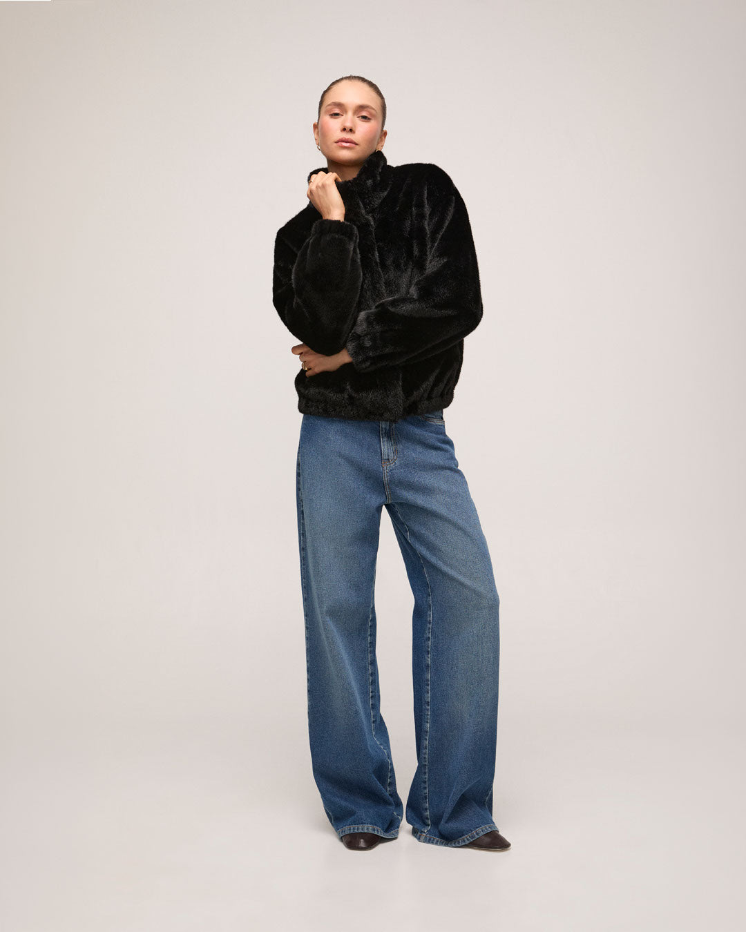 Casaco Faux Fur - Preto