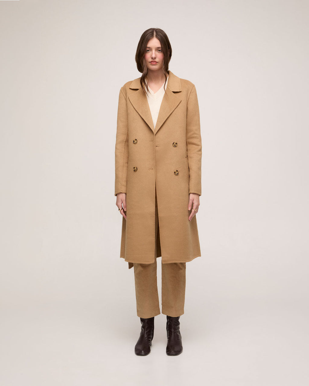 Trench Coat em Lã - Bege