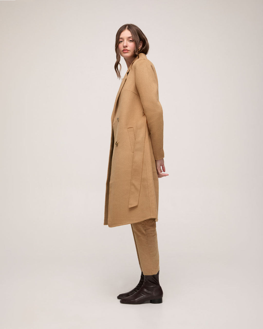 Trench Coat em Lã - Bege