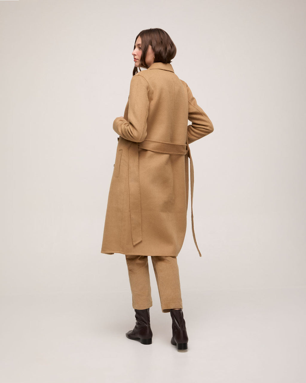Trench Coat em Lã - Bege