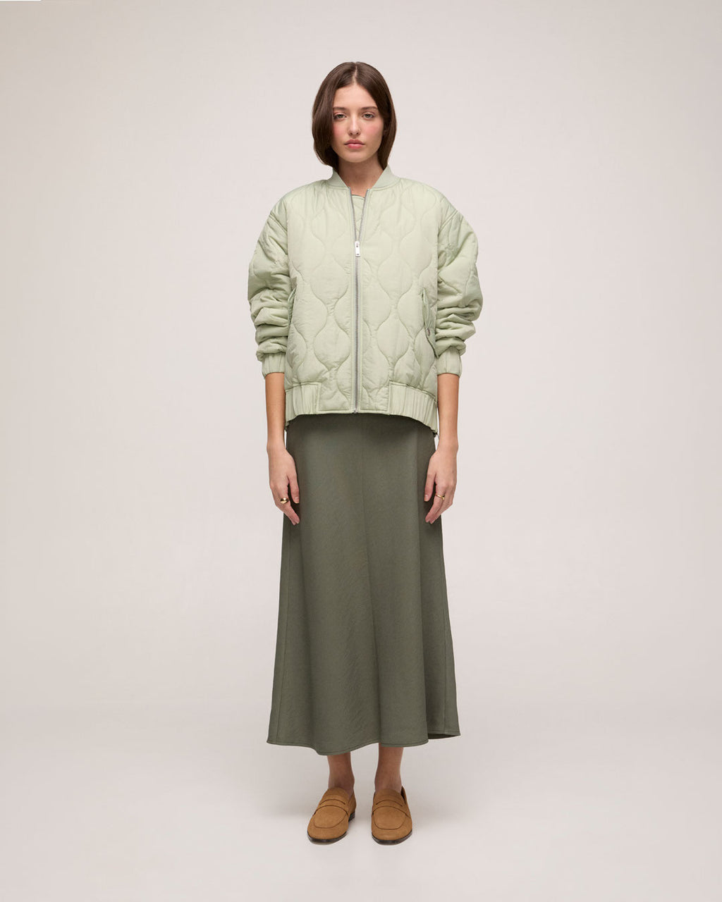 Jaqueta em Nylon - Verde Claro