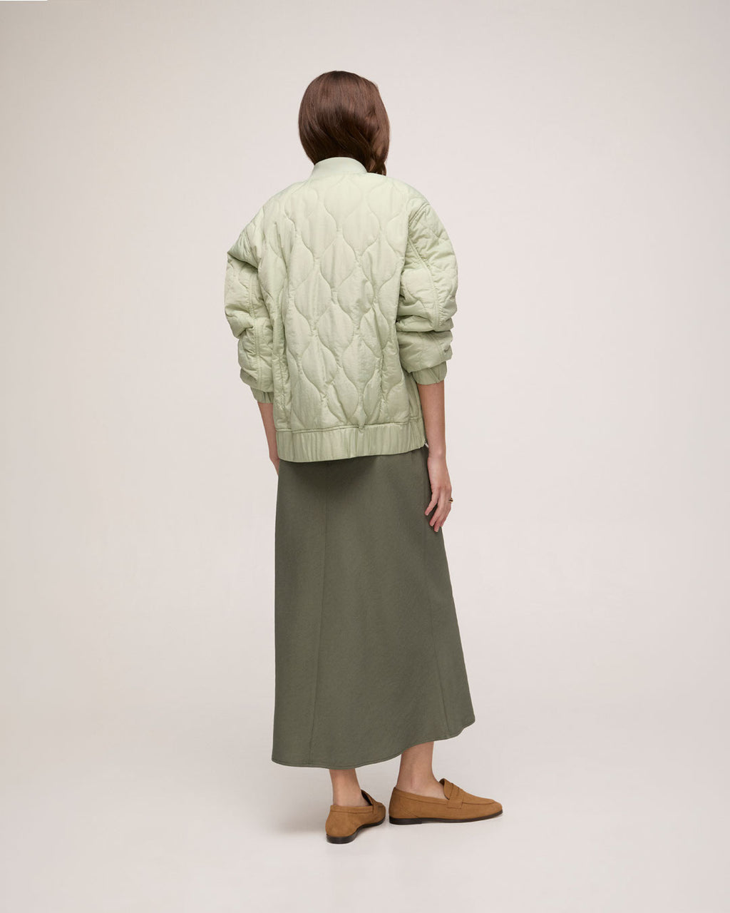Jaqueta em Nylon - Verde Claro