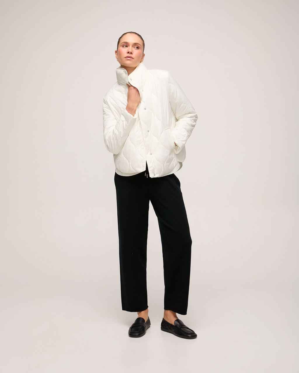 Jaqueta em Nylon - Off White