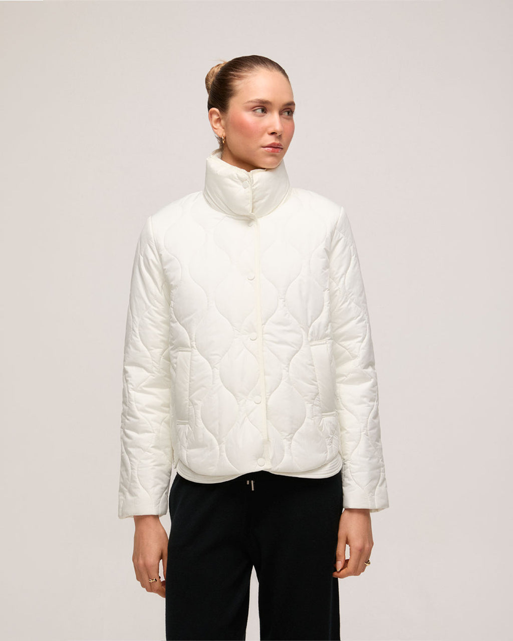 Jaqueta em Nylon - Off White