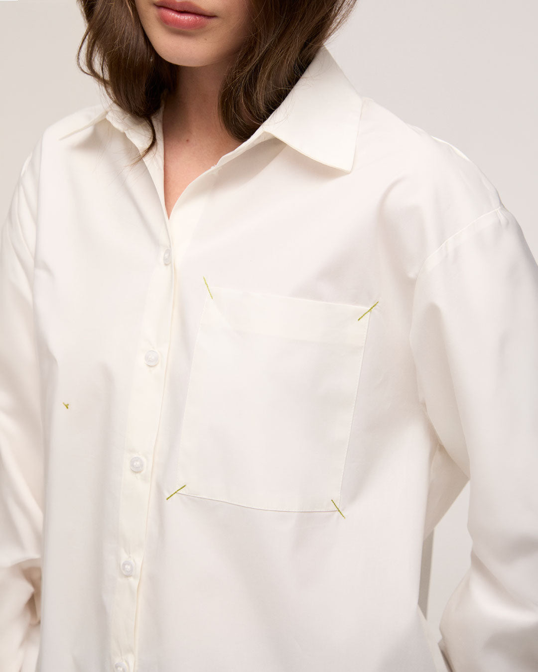 Camisa Tricoline Algodão - Off White