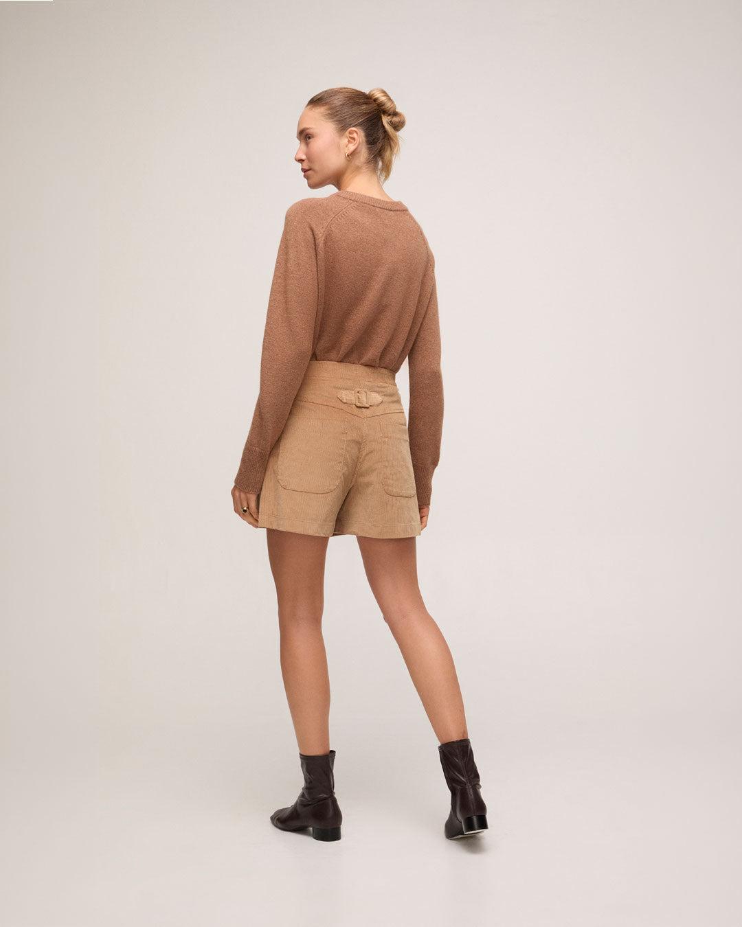 Suéter em Tricot de Cashmere e Lã - Marrom