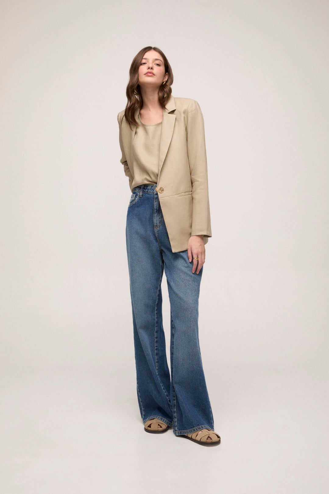 Blazer Linho Natural - Bege Claro