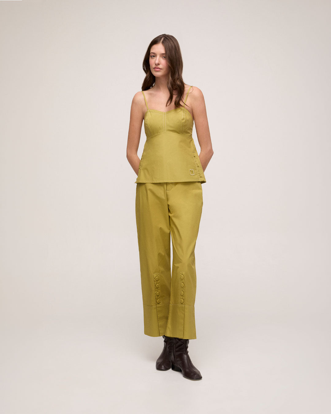 Blusa Em Tricoline - Verde Oliva