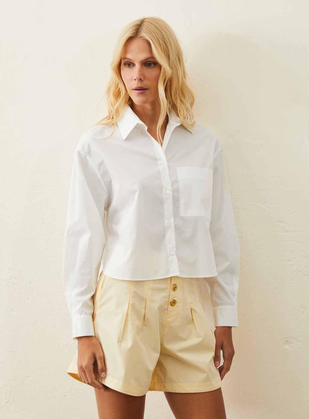 Camisa Tricoline - Branco