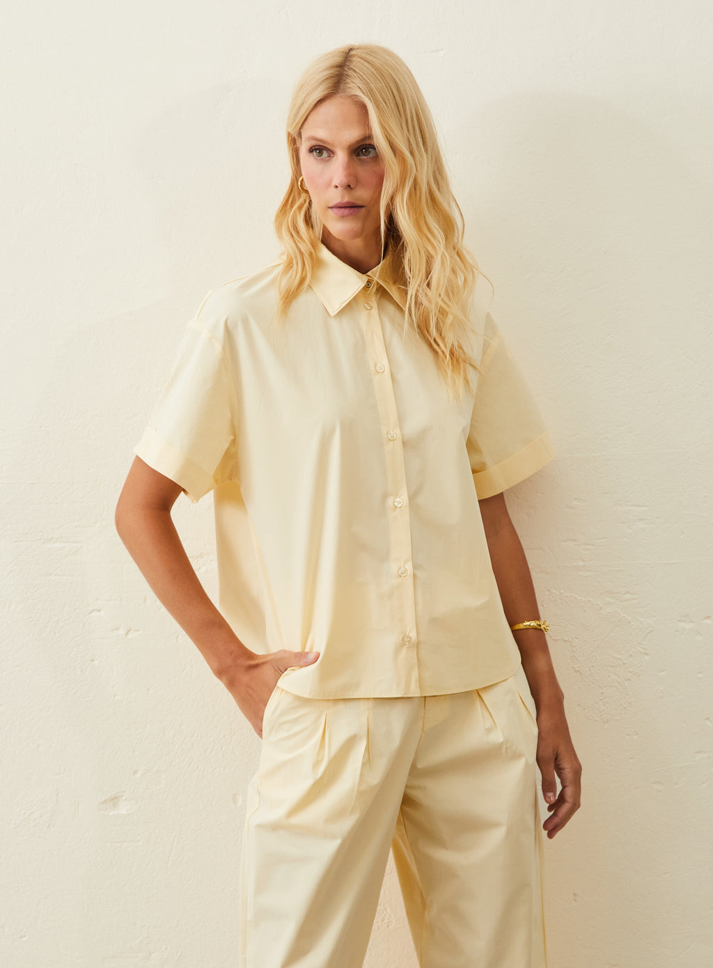 Camisa De Tricoline - Amarelo