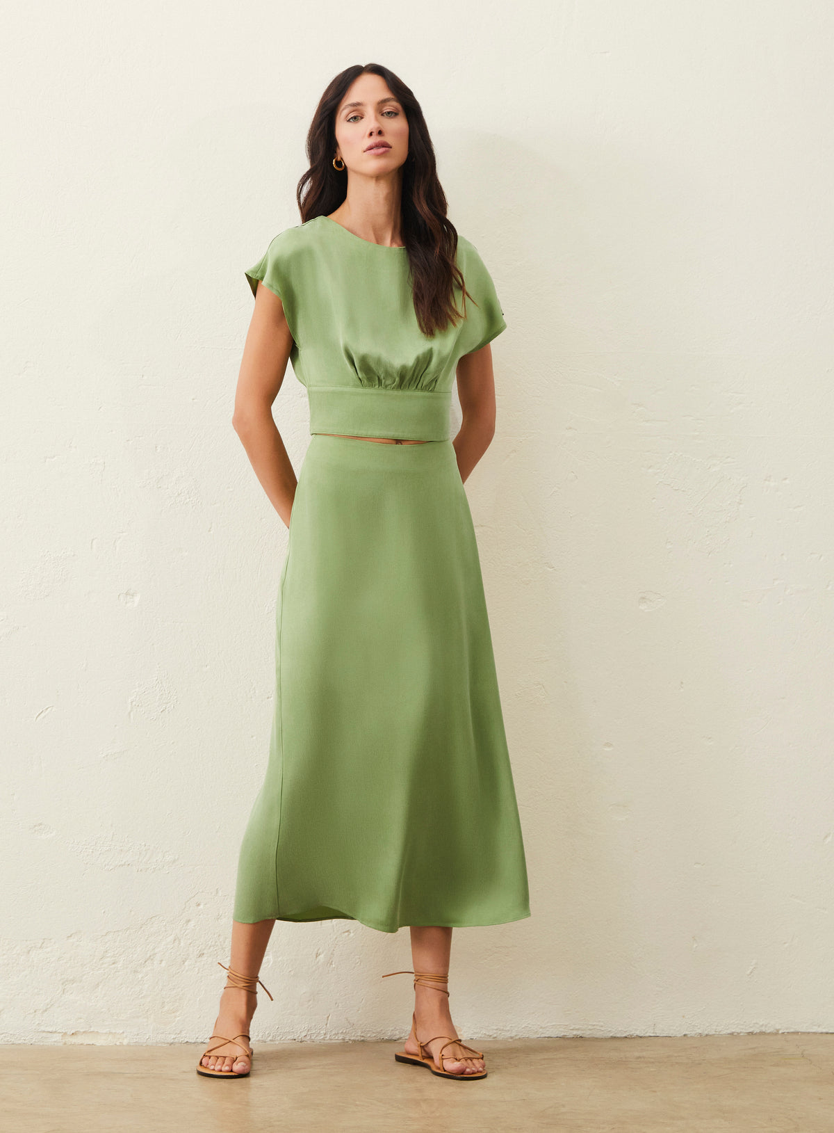 Blusa Em Cupro - Verde