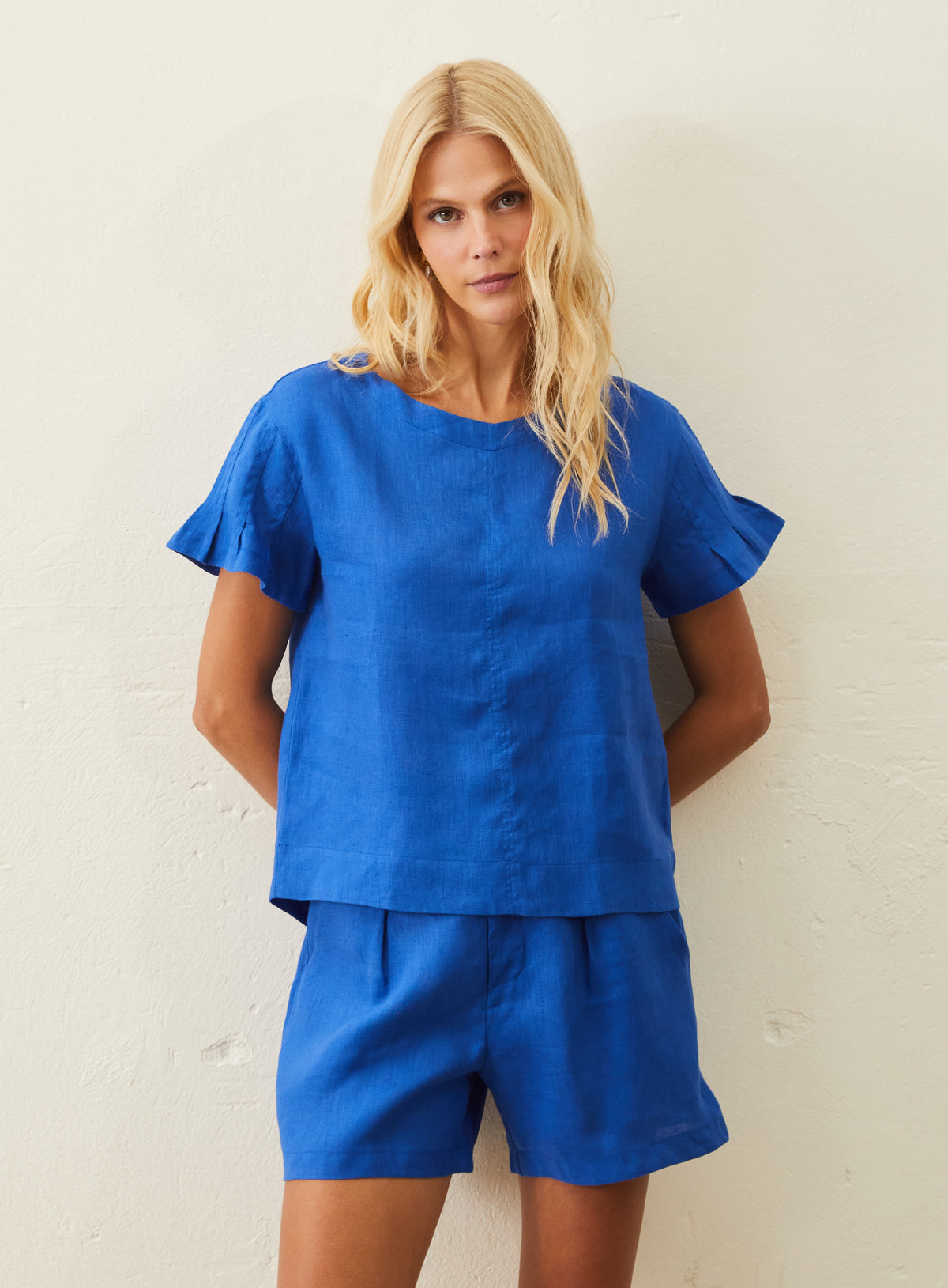 Blusa De Linho - Azul