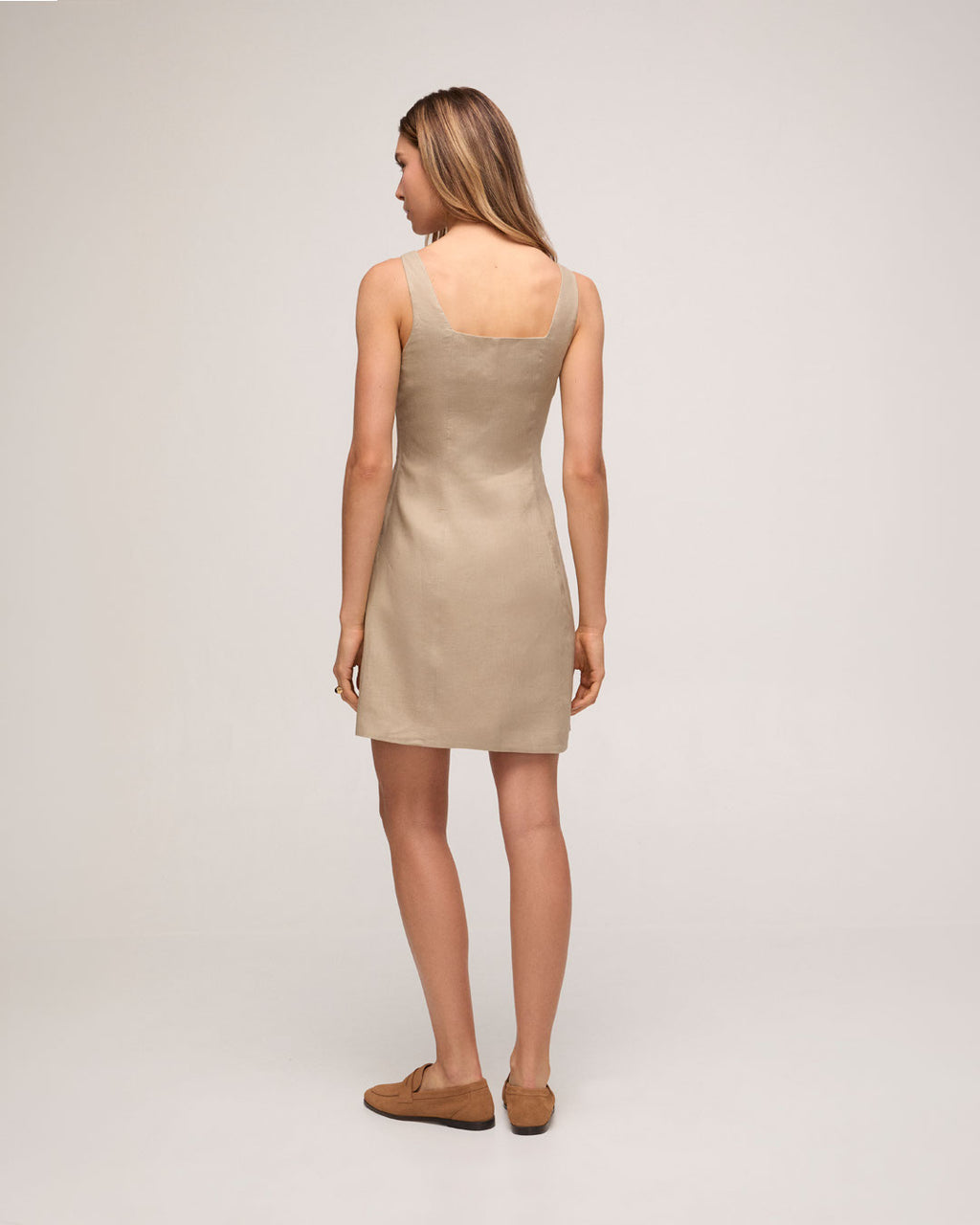 Vestido em Linho - Bege Claro