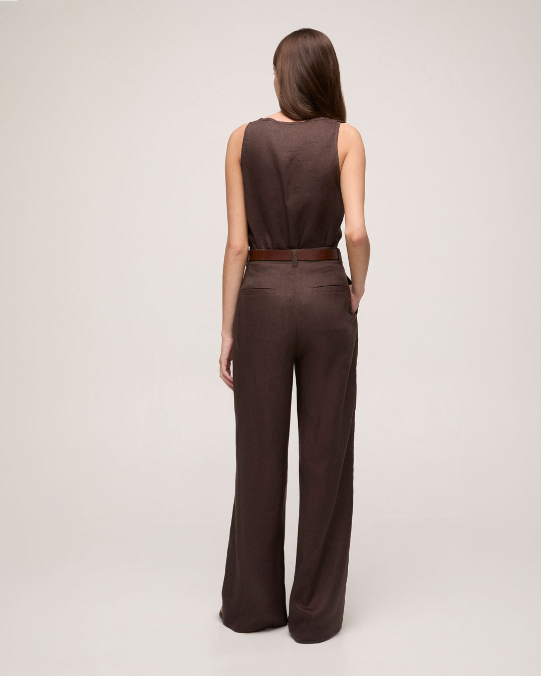 Calça em Linho - Marrom