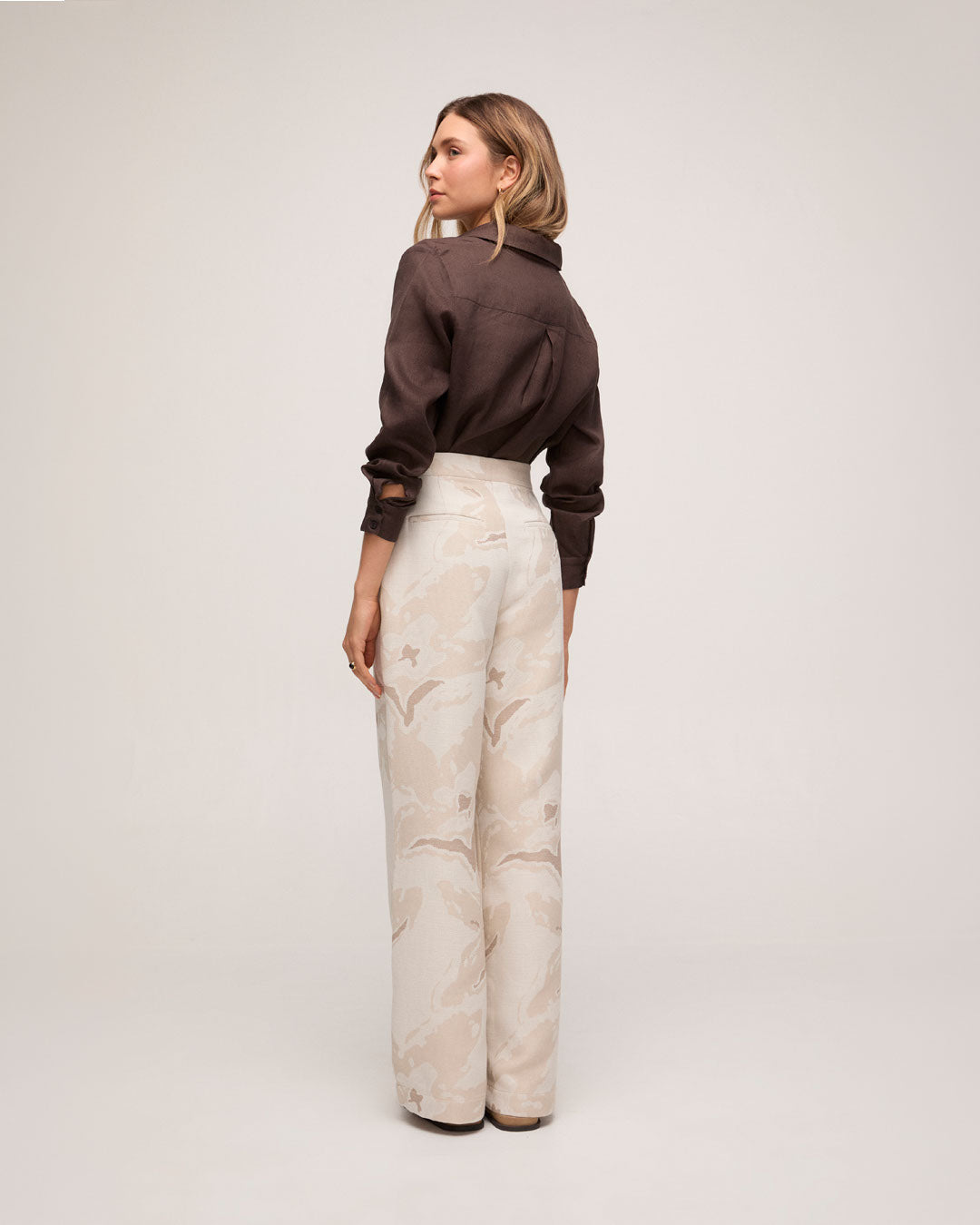 Calça em Jacquard