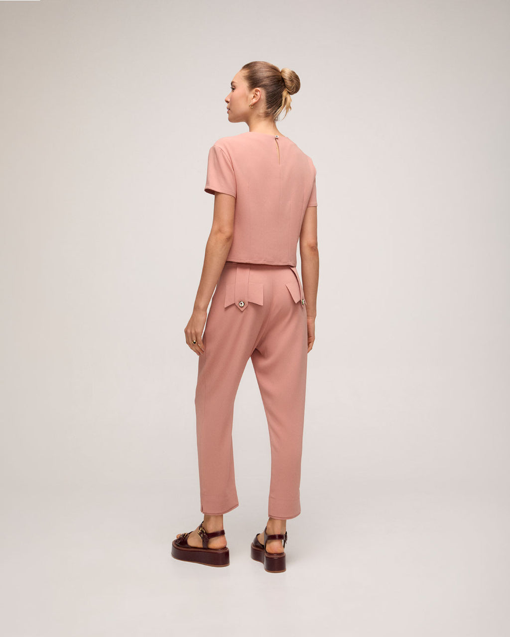 Blusa em Crepe Patou - Rosa