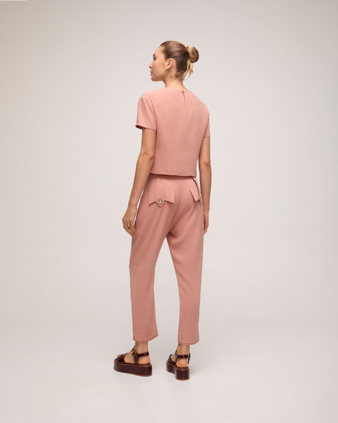 Blusa em Crepe Patou - Rosa