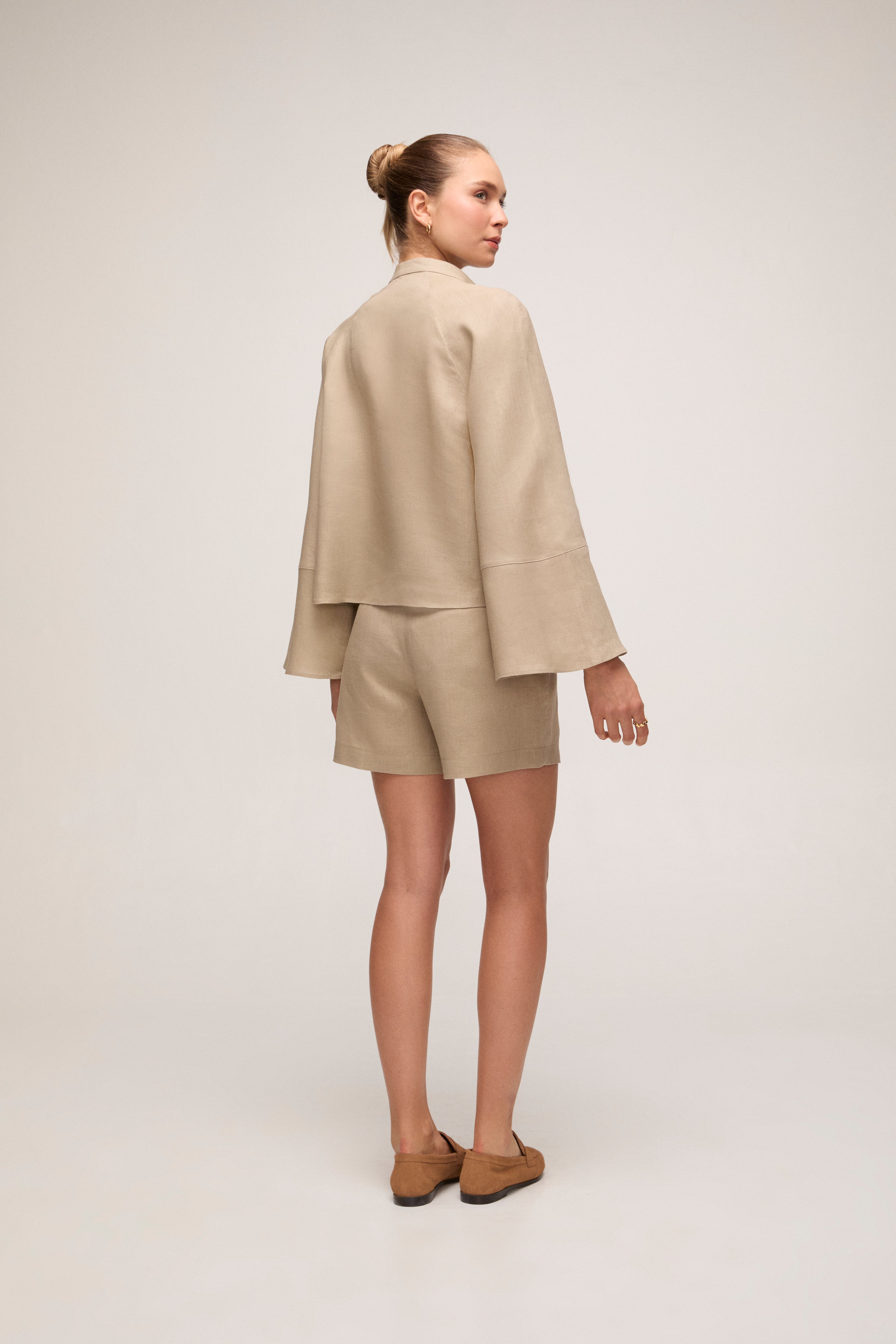 Blusa em Linho - Bege Claro