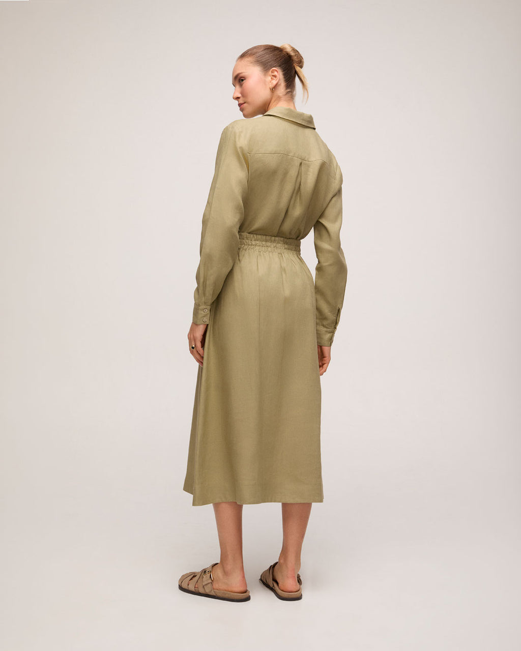 Camisa em Linho - Verde Militar