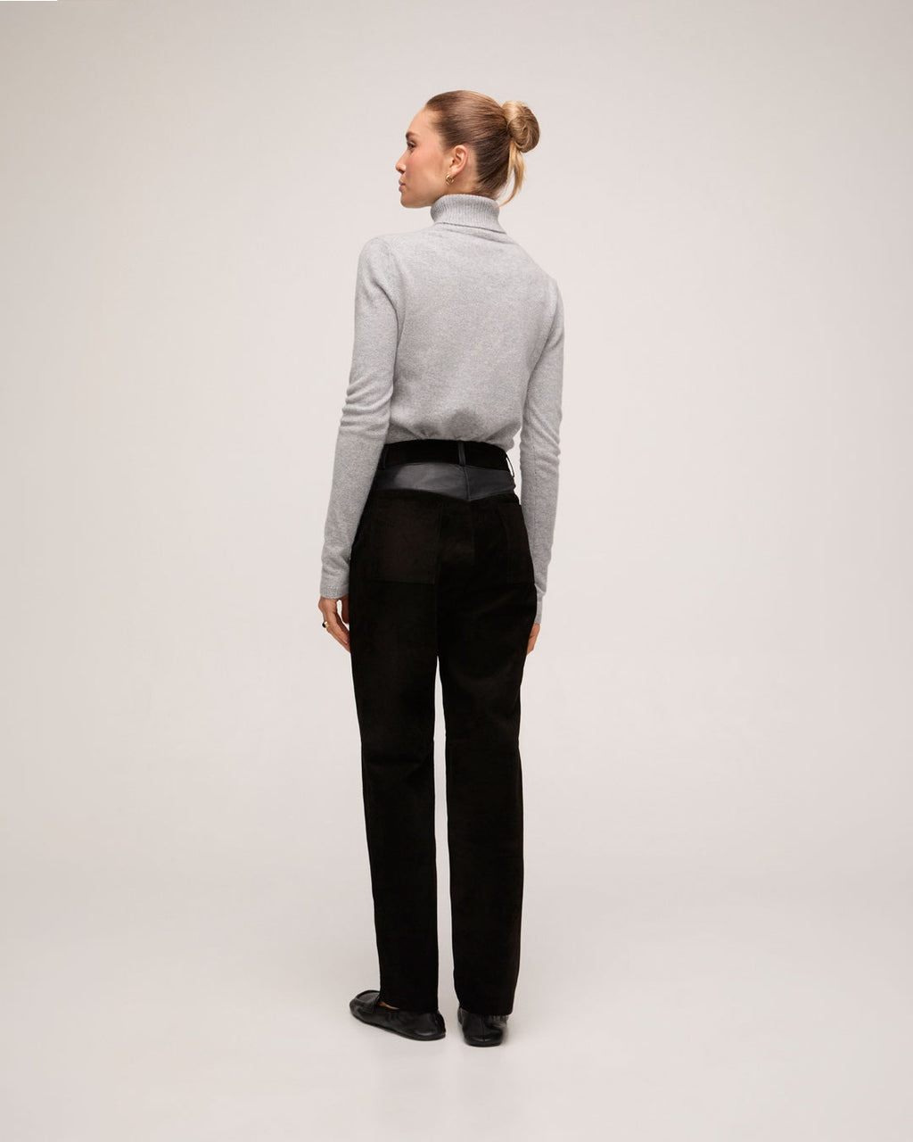 Suéter 100% cashmere gola alta - Cinza