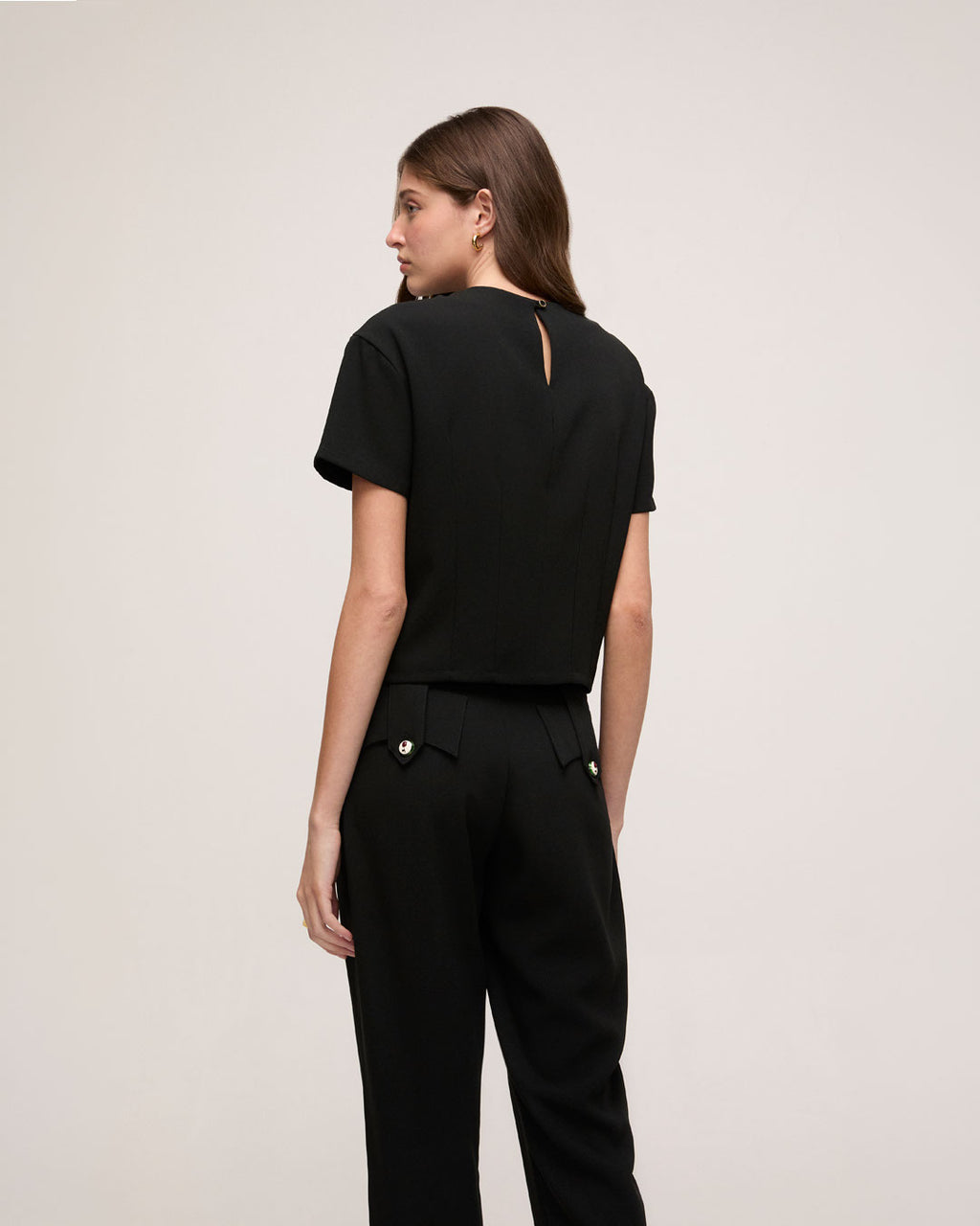 Blusa em Crepe Patou - Preto