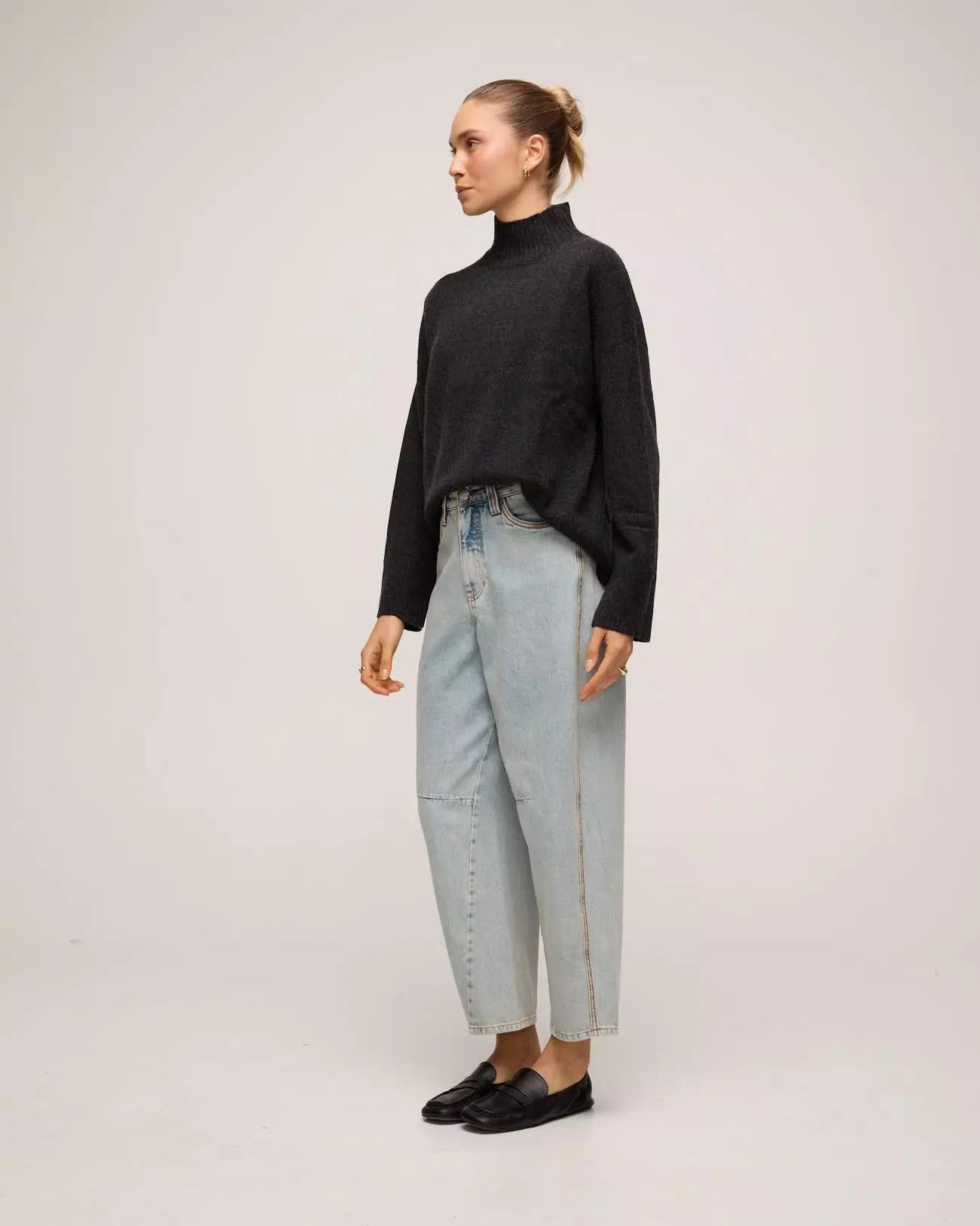Cashmere gola alta - Preto