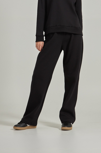 Calca wide moletom - Preto