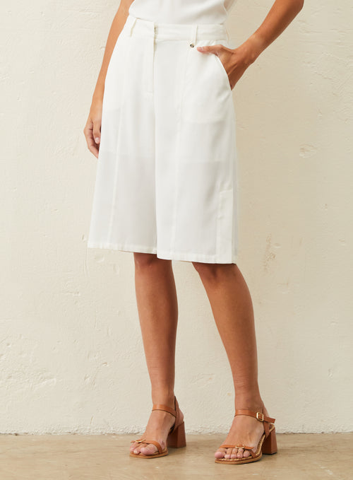 Bermuda De Alfaiataria - Off-White