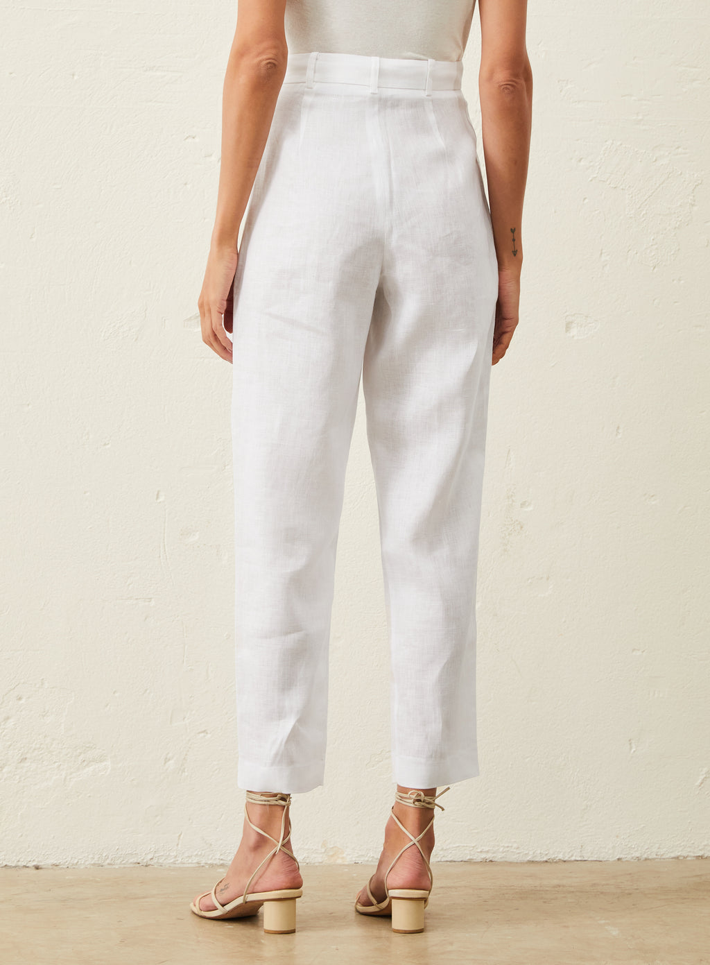 Calça Cenoura De Linho - Branco