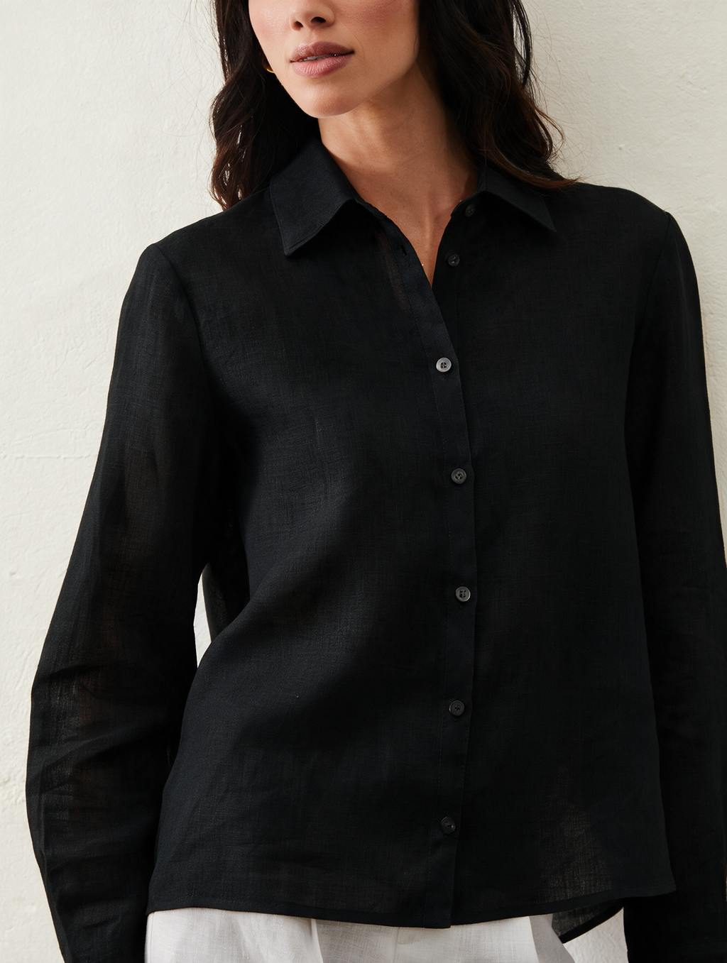 Camisa De Linho - Preto