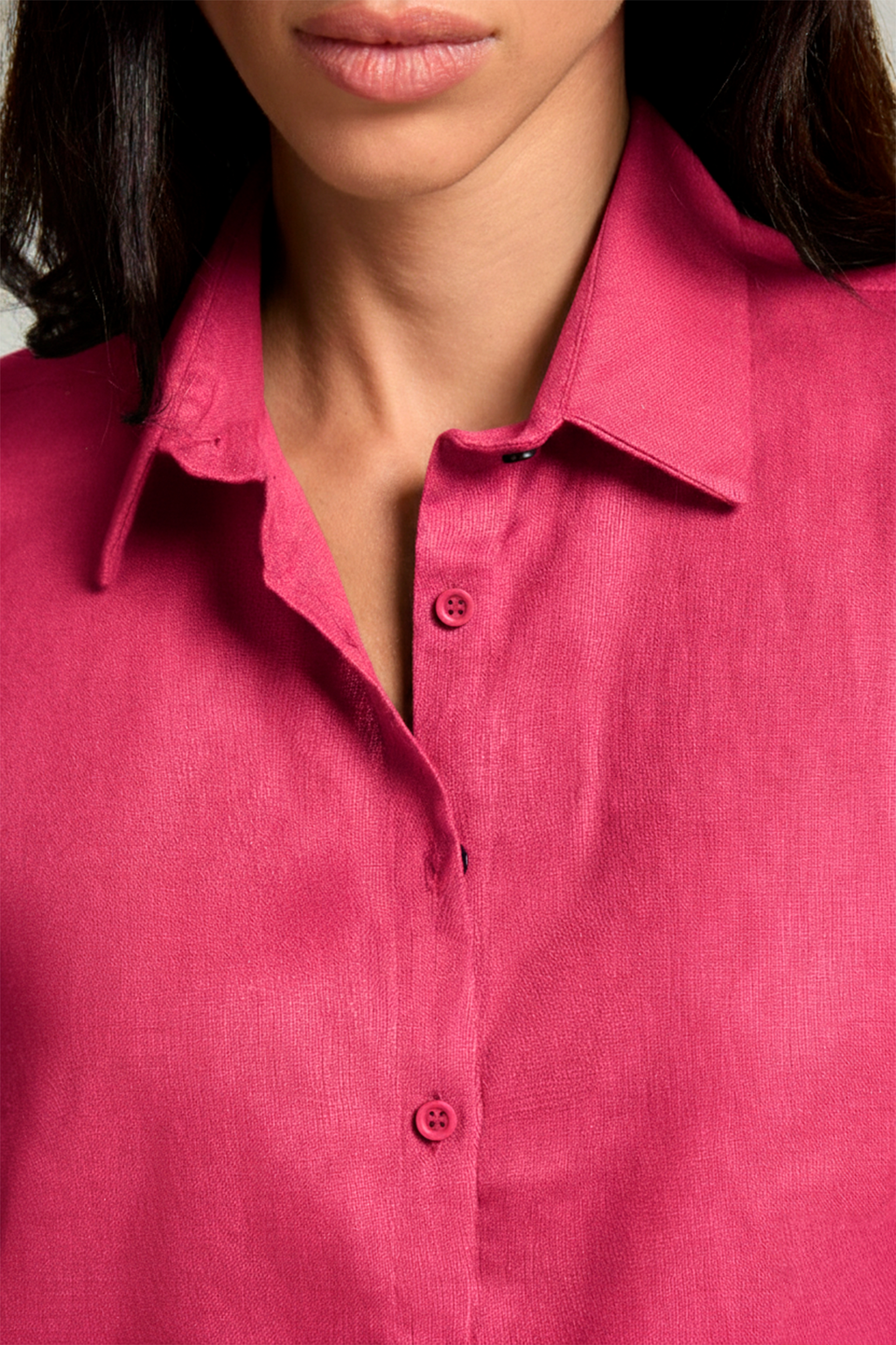 Camisa em linho - Rosa