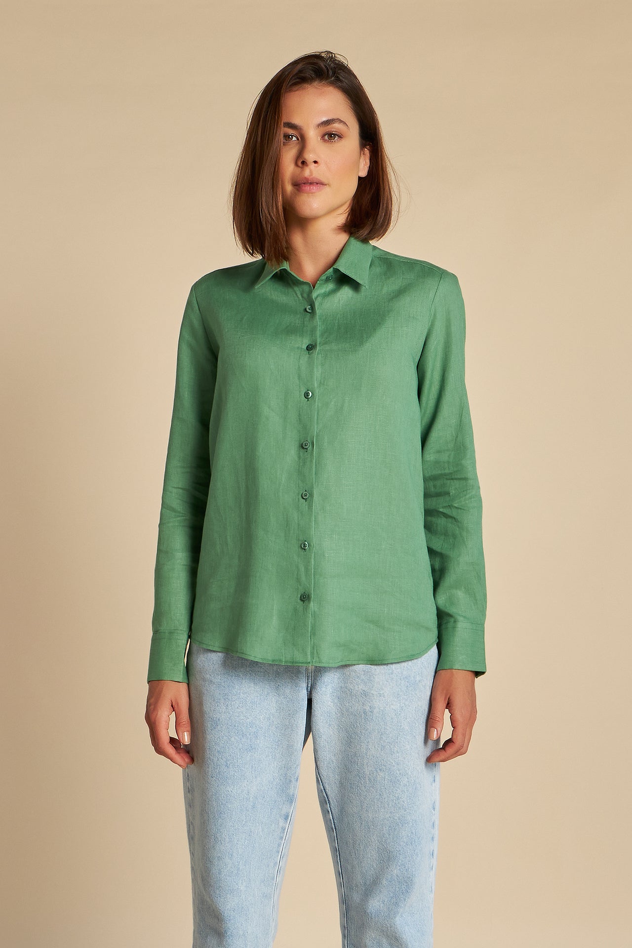 Camisa Linho Verde