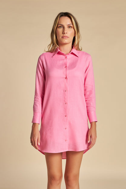 Chemise Linho Rosa