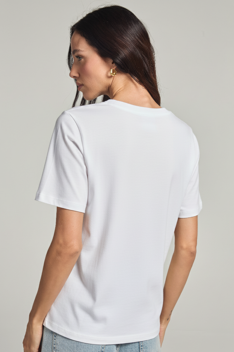 Camiseta Pima Branco Sereno