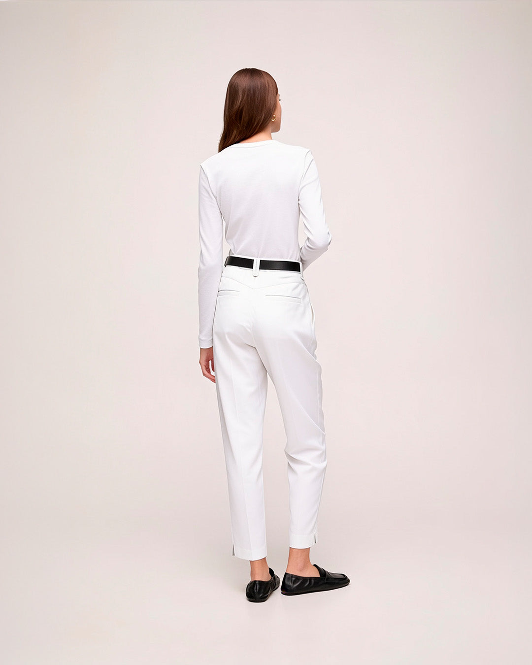 Blusa Manga Longa em Malha - Branco