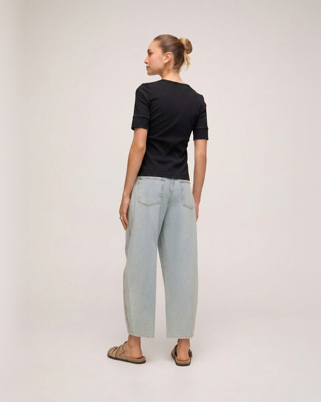 Blusa Manga Curta em Malha - Preto